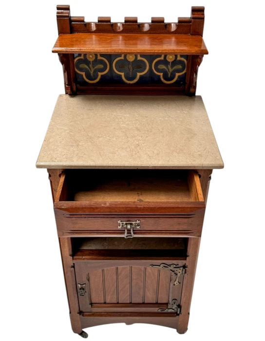 Two Arts & Crafts Nightstands by Gustave Serrurier-Bovy, 1900s